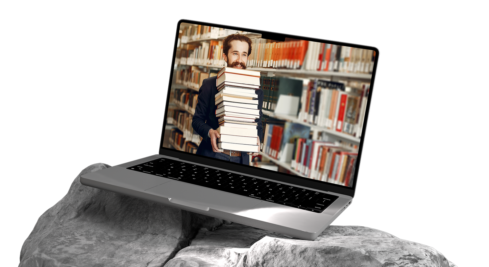 Online bookstore listing shown on a laptop screen