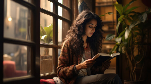 Person reading a book