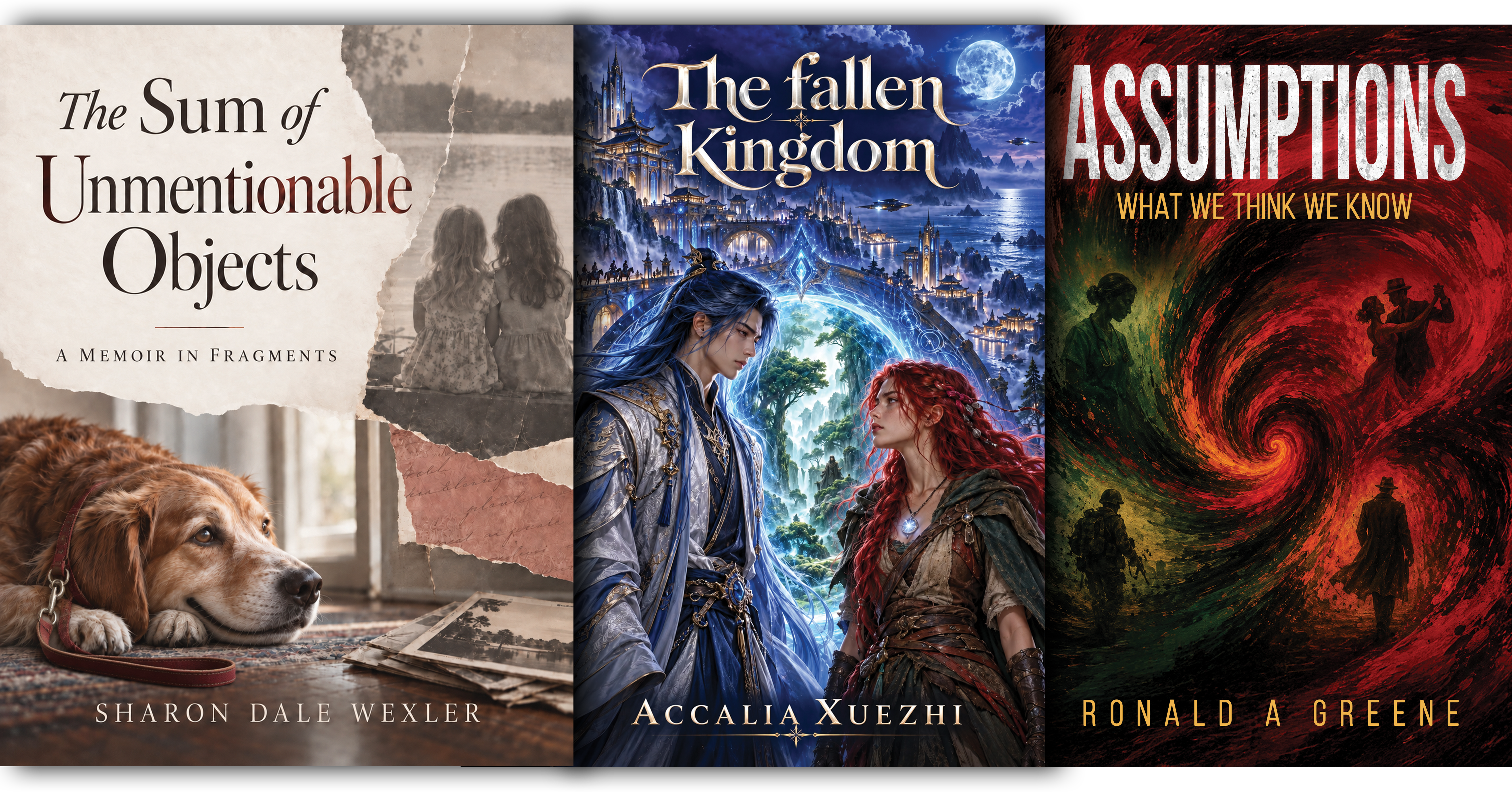 Author brand identity carried consistently across a book series